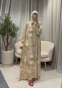FLOWER DRESS GREEN