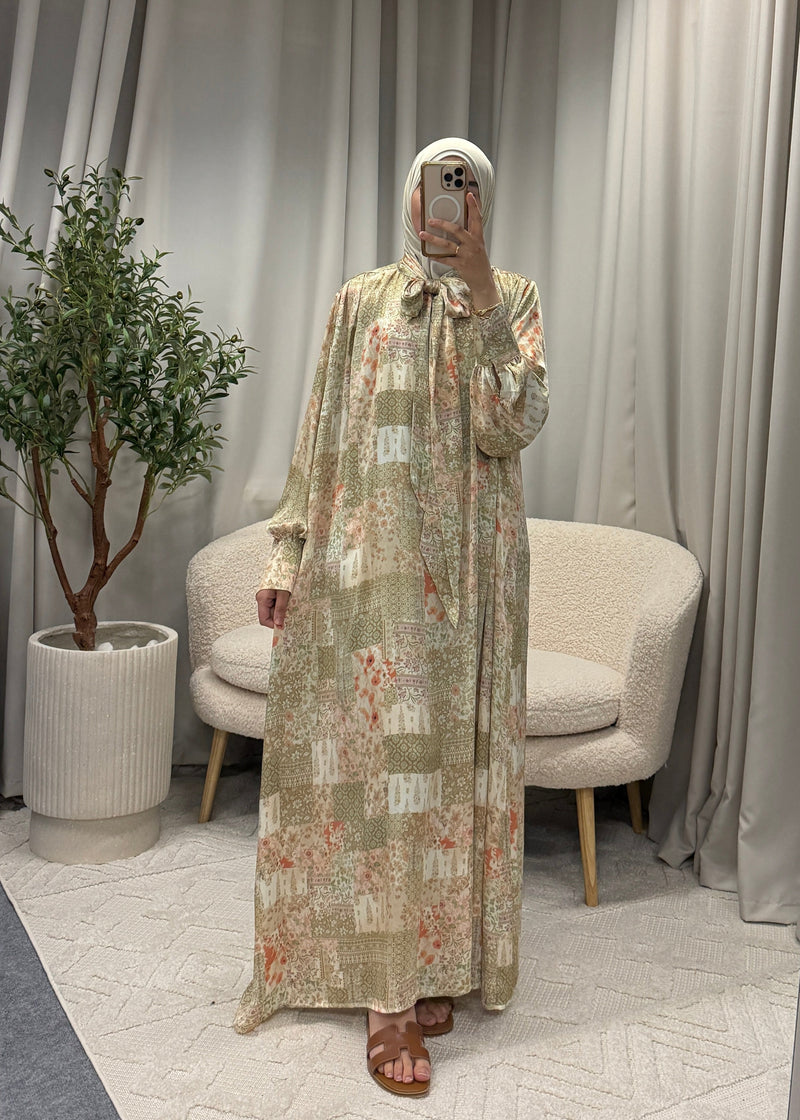 FLOWER DRESS GREEN