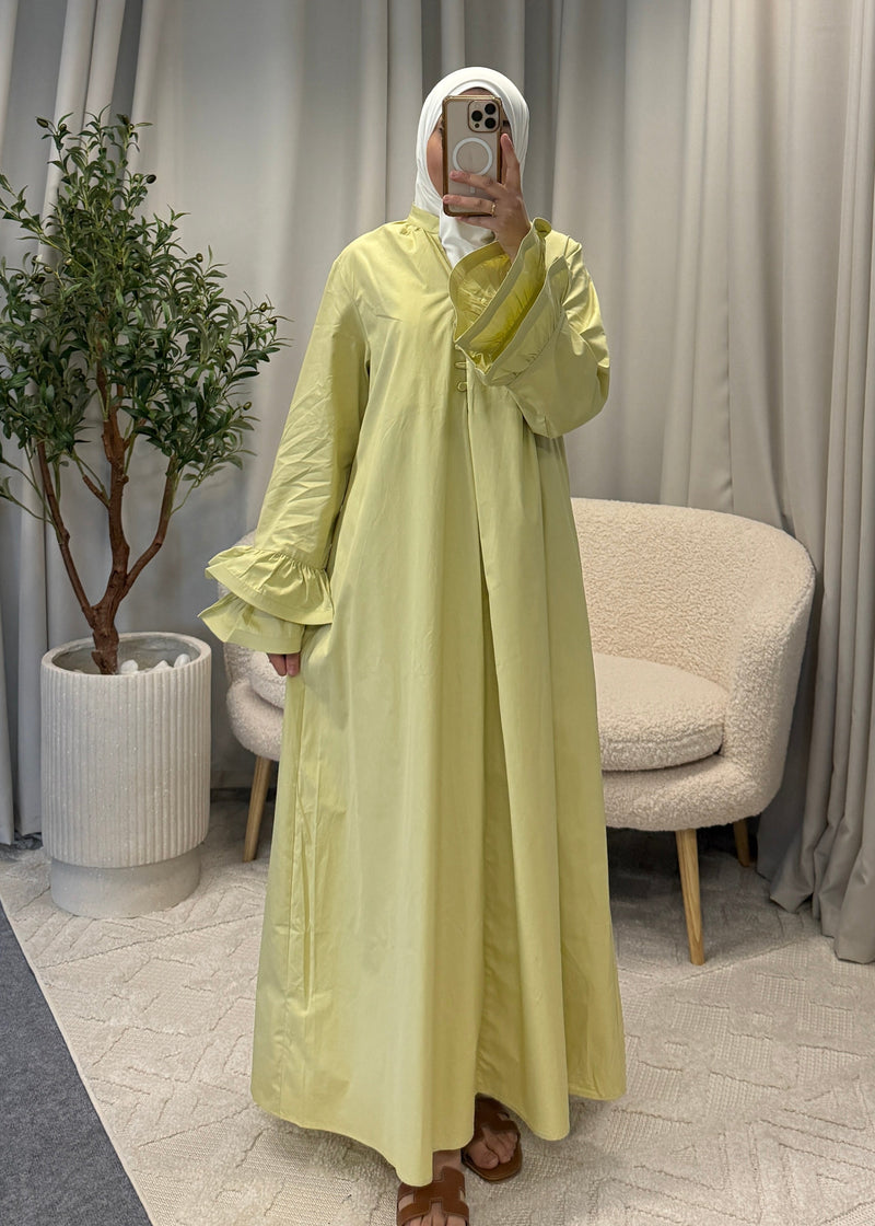 ZAHIDA DOTTON DRESS YELLOW