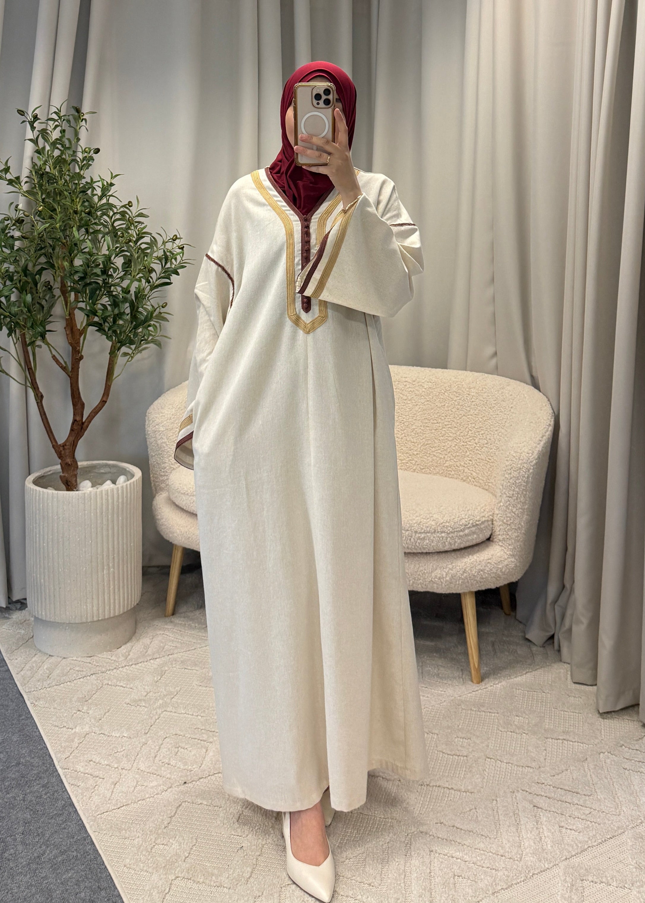 MANAR ABAYA CREAM