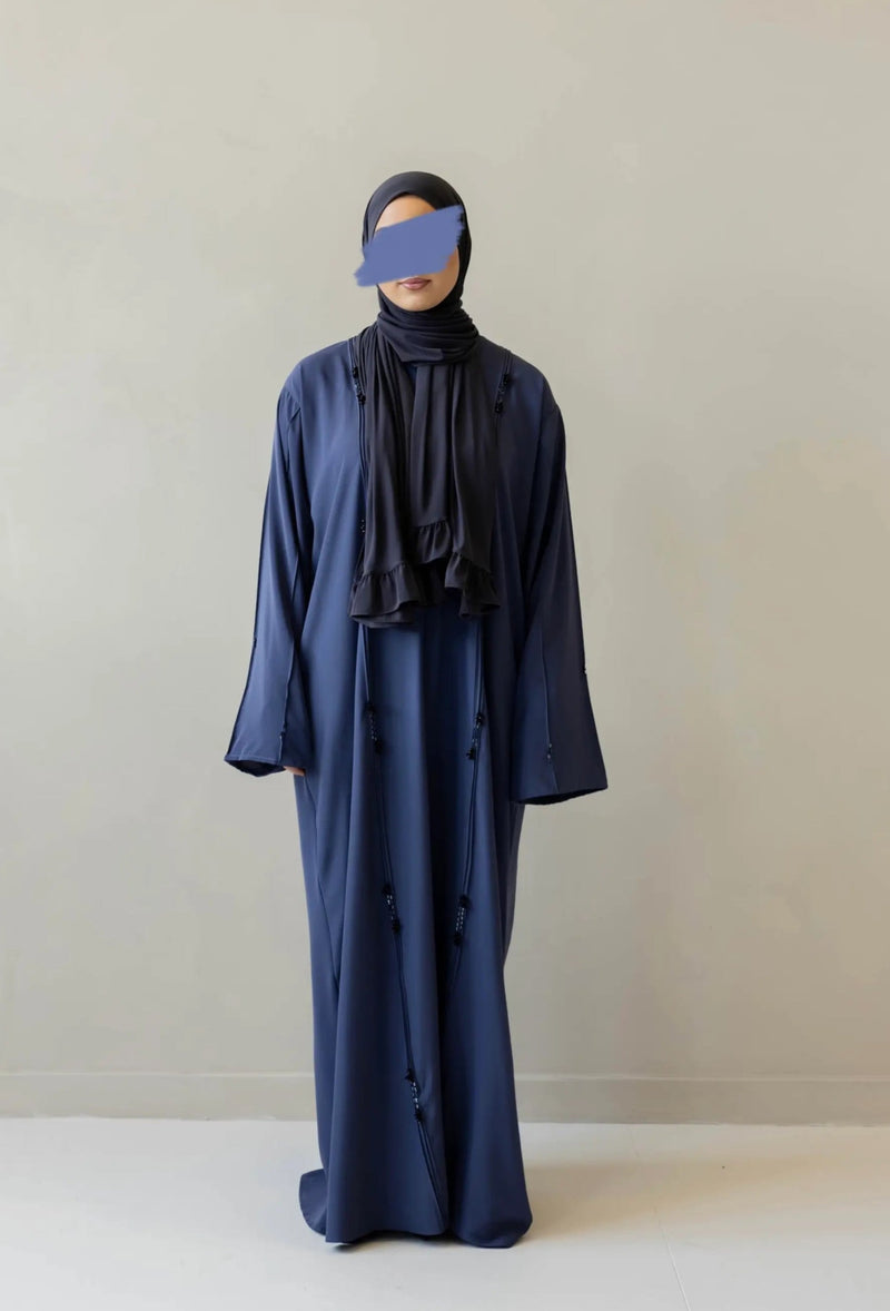 Sidrah abaya prussian blue