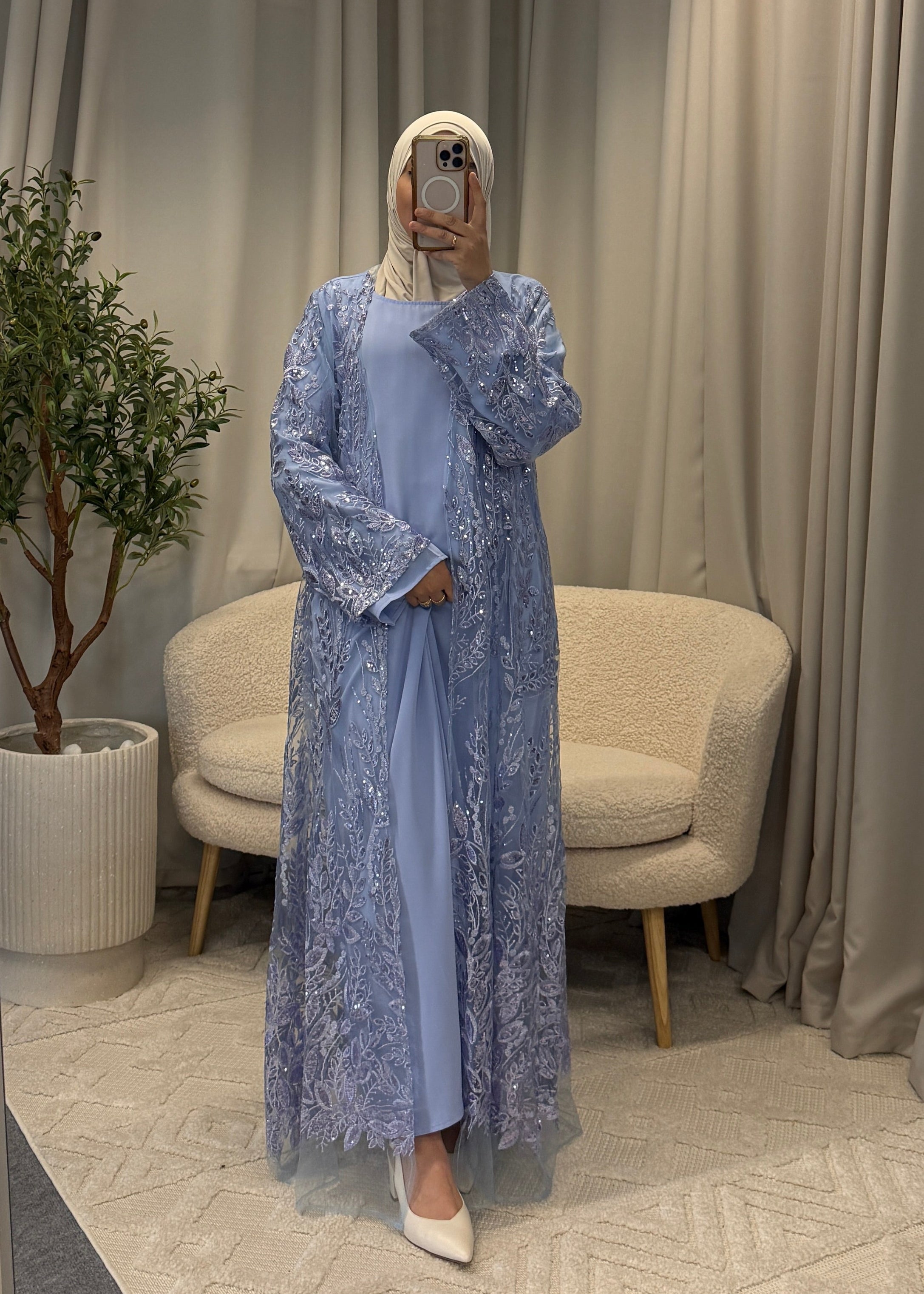 ASMAE ABAYA BLUE