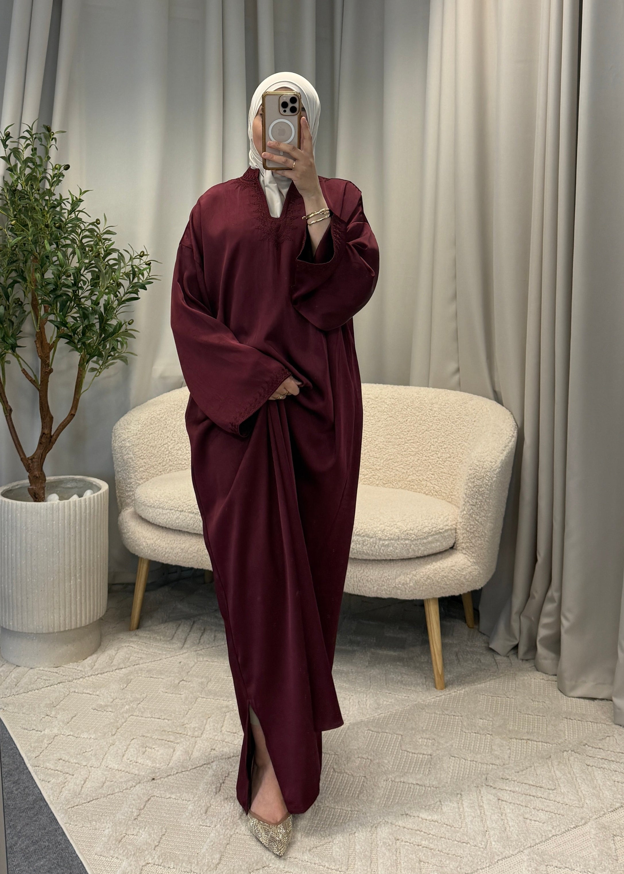 TARZ ABAYA BURGUNDY