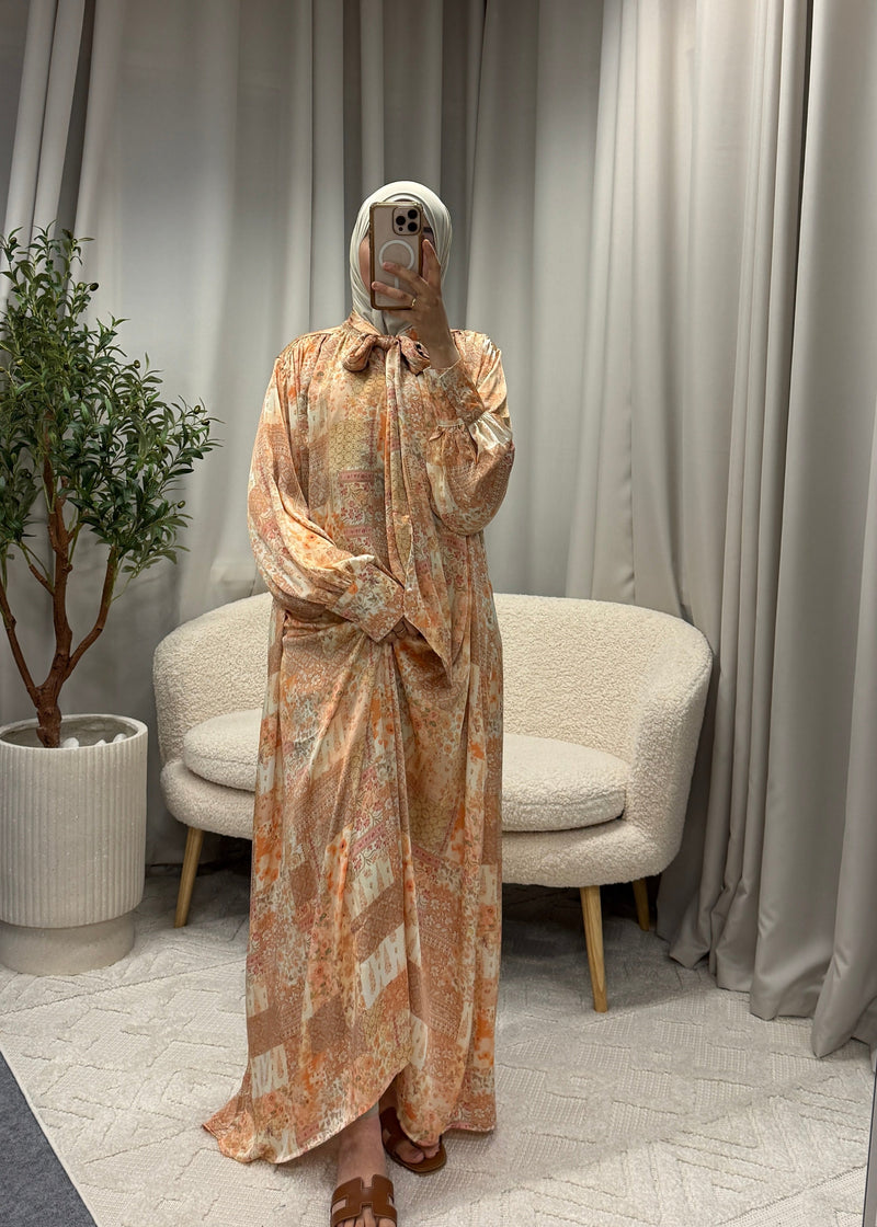 FLOWER DRESS ORANGE