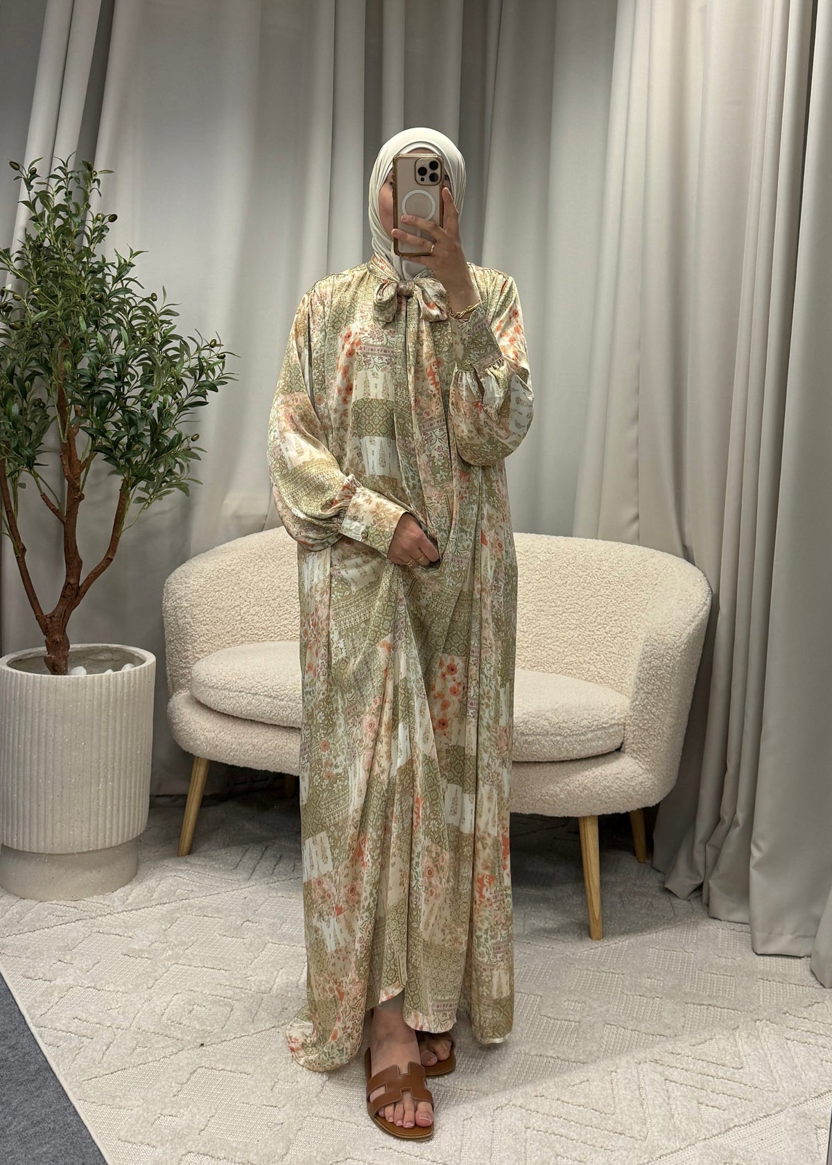 FLOWER DRESS GREEN
