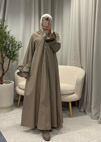 ZAHIDA COTTON DRESS BROWN
