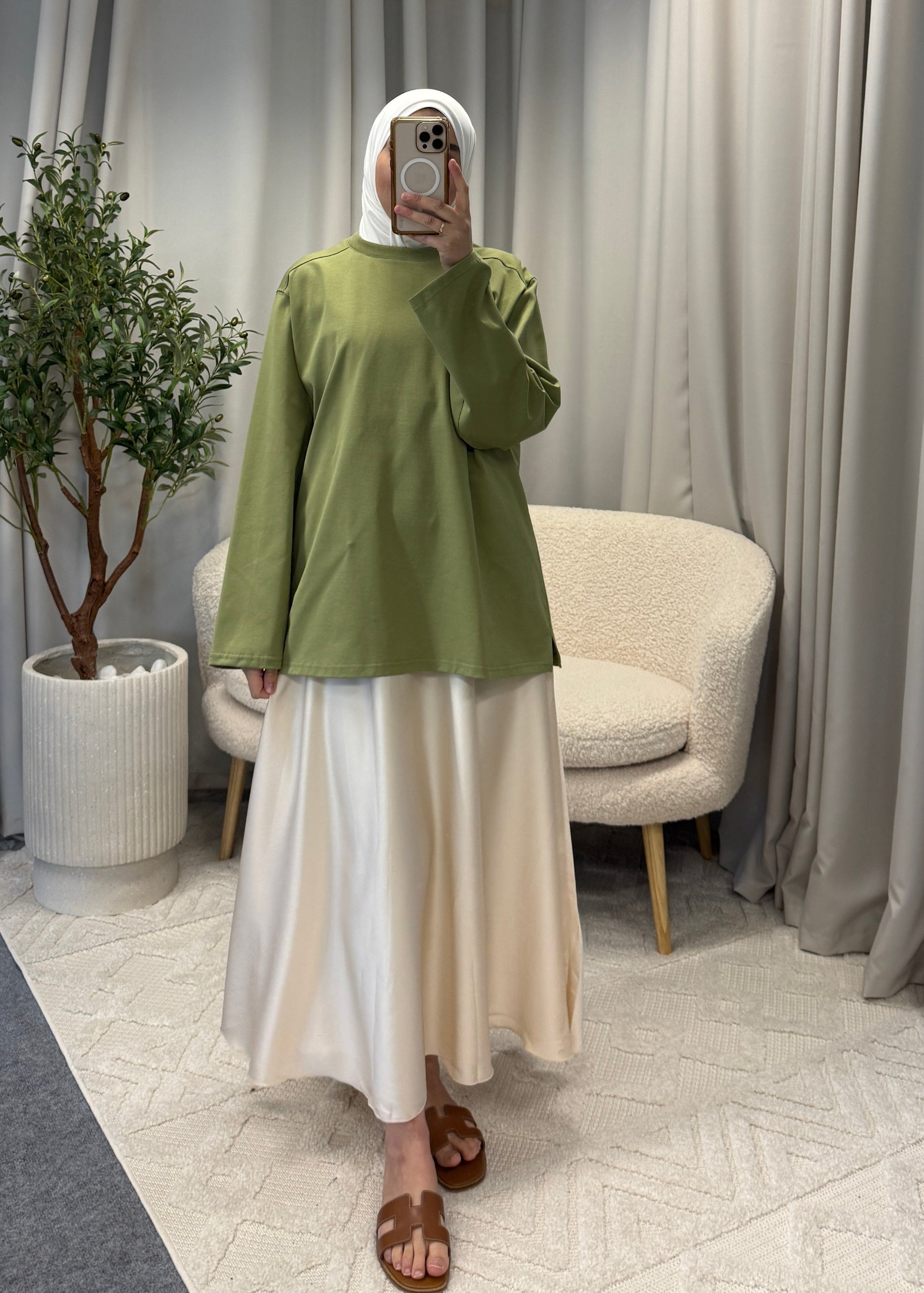 COTTON SHIRT GREEN