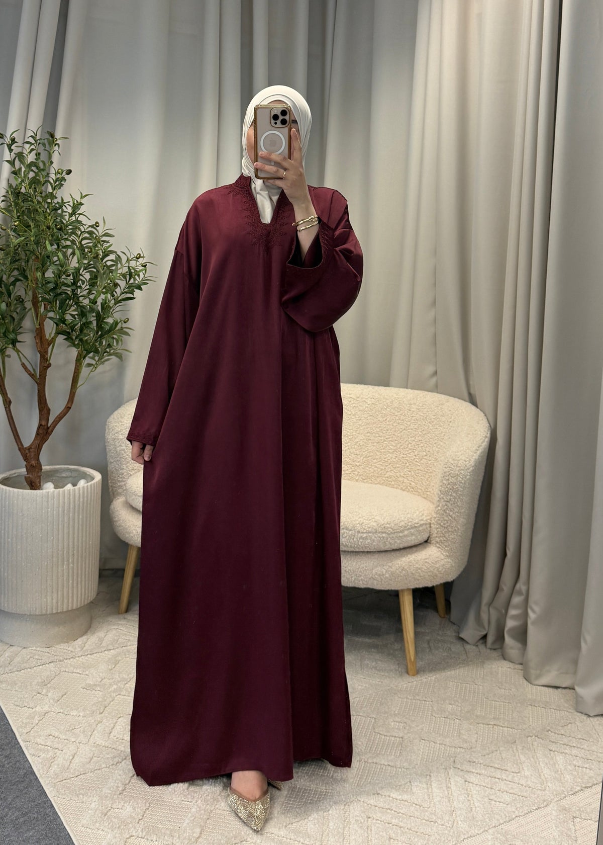TARZ ABAYA BURGUNDY