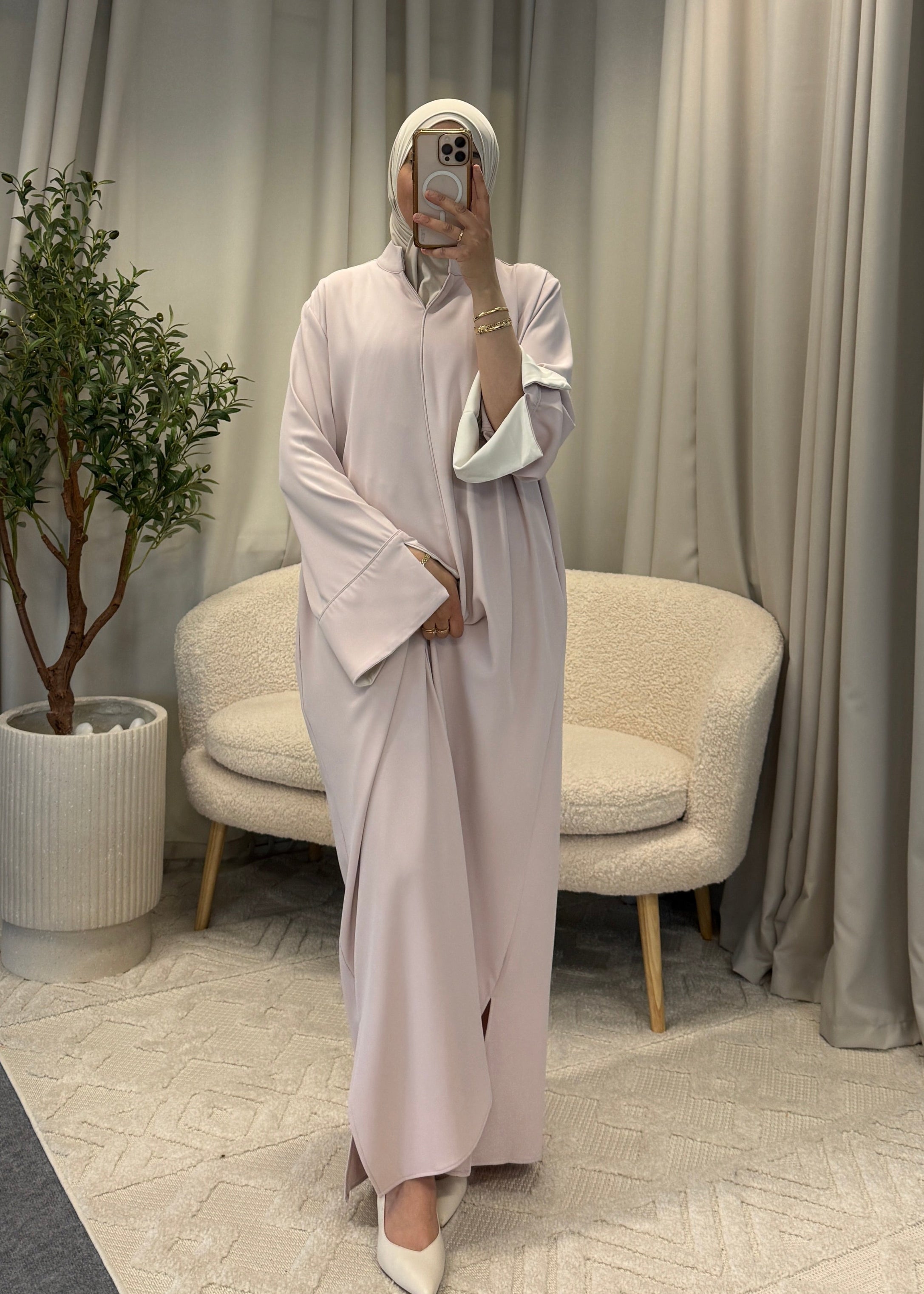 JAMILA ABAYA SOFT PINK