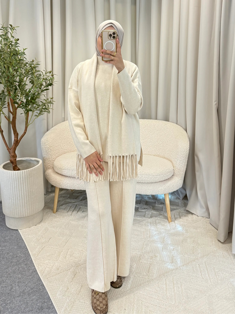 dina scarf set beige 