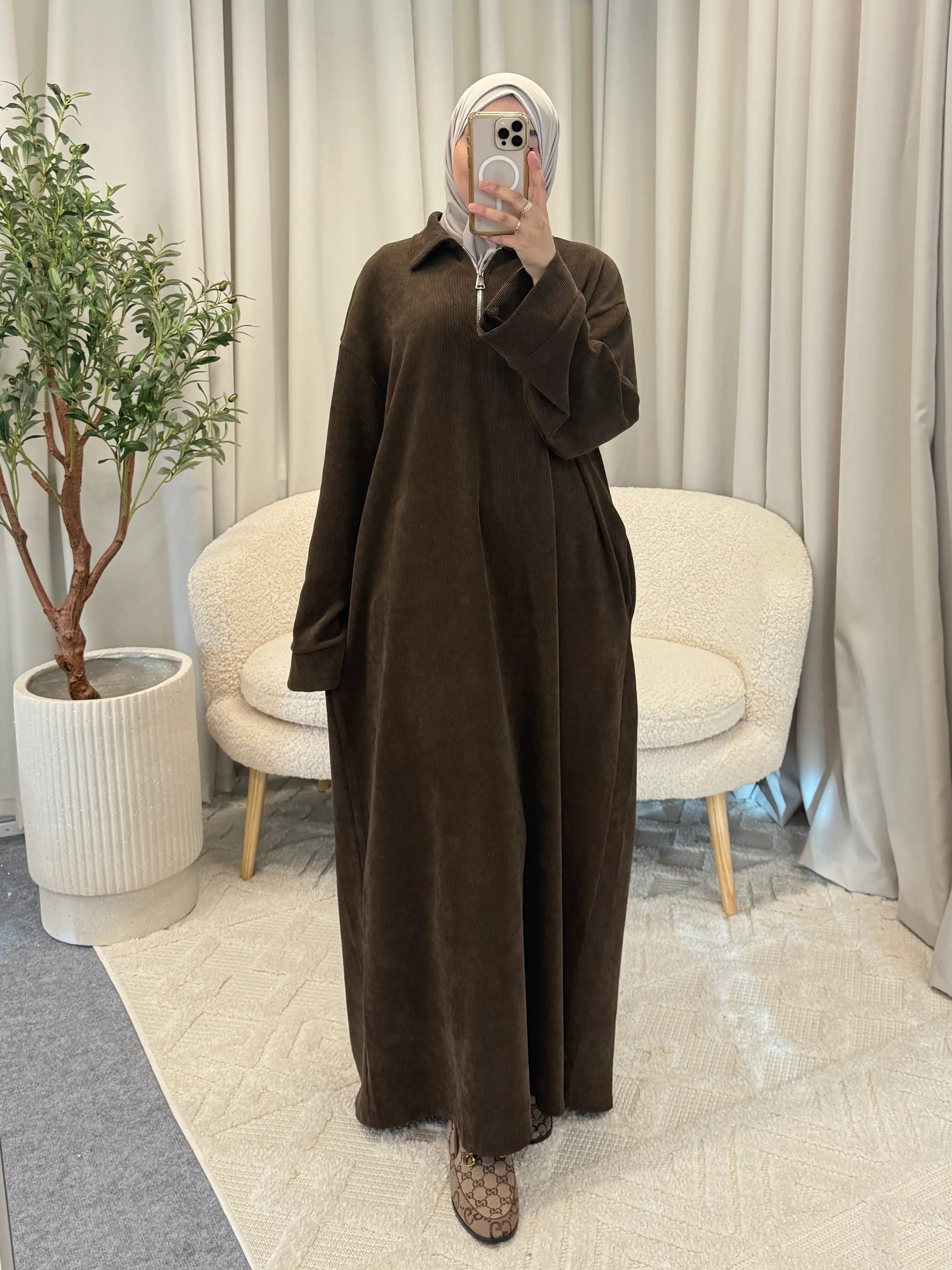 MIRA DRESS BROWN
