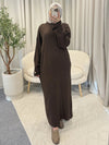 SALOUA DRESS BROWN