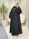zulaikha coat black zip 