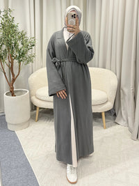 liyana long vest grey