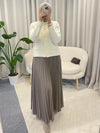 ELLA PLISSÉ SKIRT TAUPE