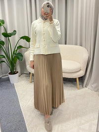 ELLA PLISSÉ SKIRT BEIGE