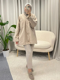 LAMIS DENIM BLOUSE BEIGE