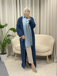 TEDDY CARDIGAN BLUE ZIJKANT