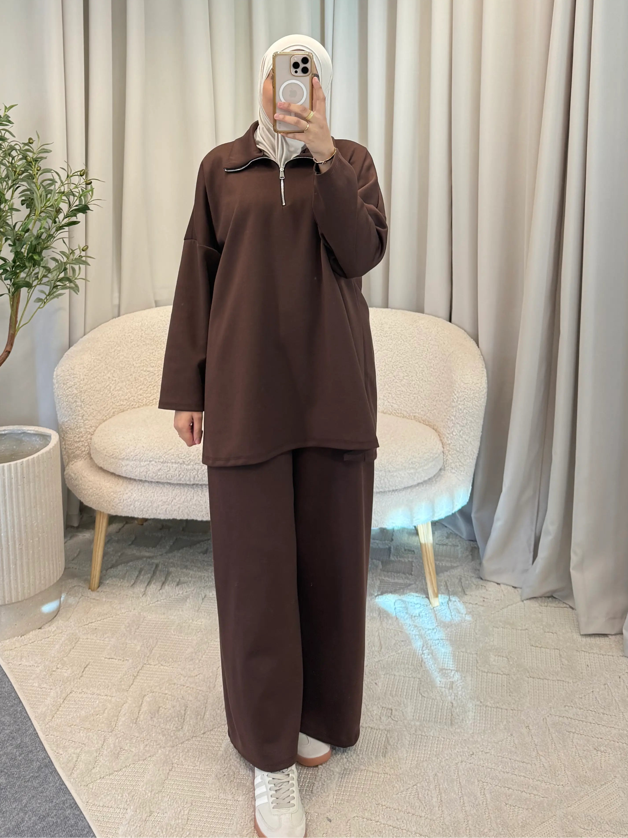 TAHIRA TWINSET BROWN