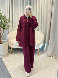 TAHIRA TWINSET BORDEAU