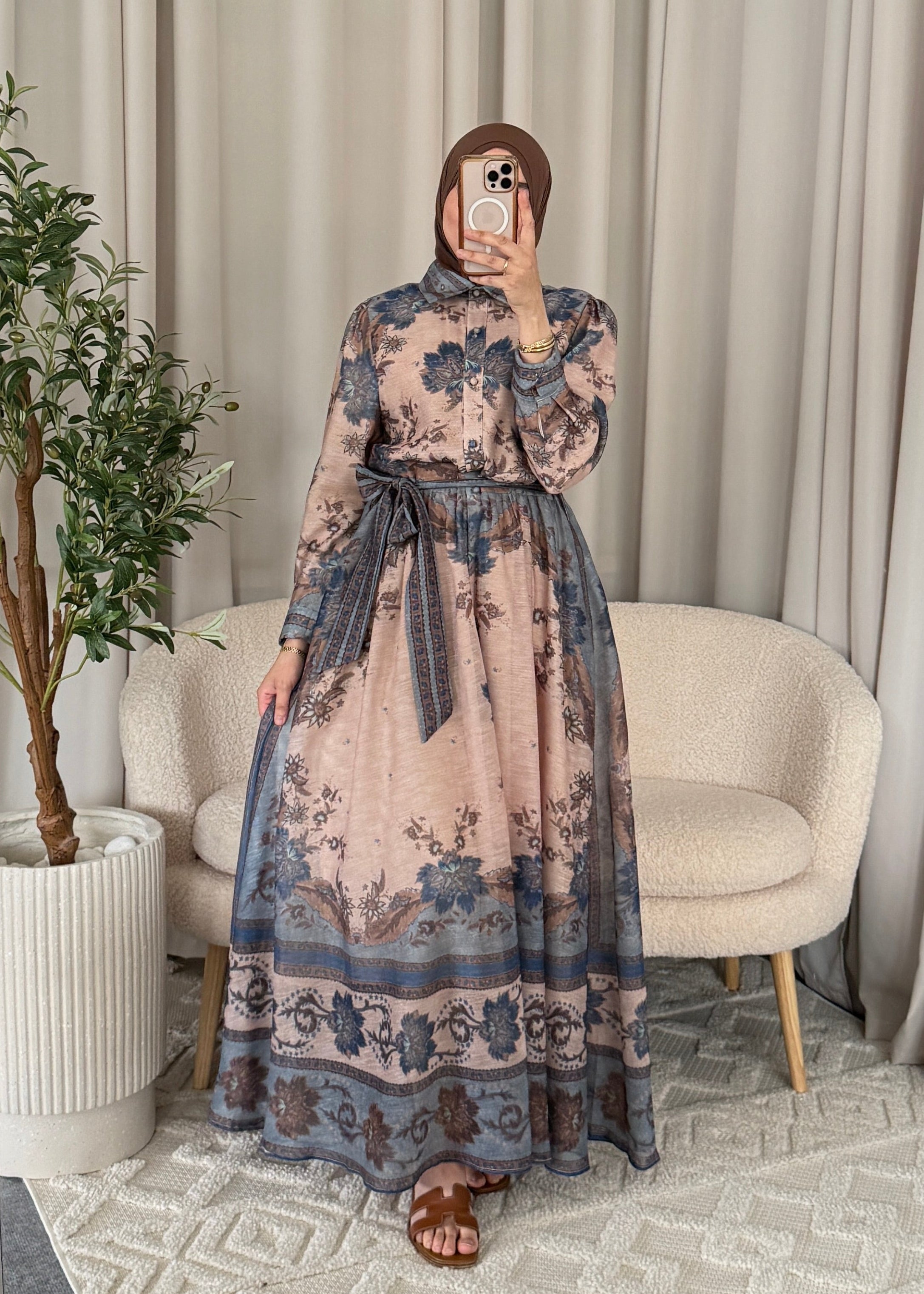 OUMAIMA DRESS BROWN