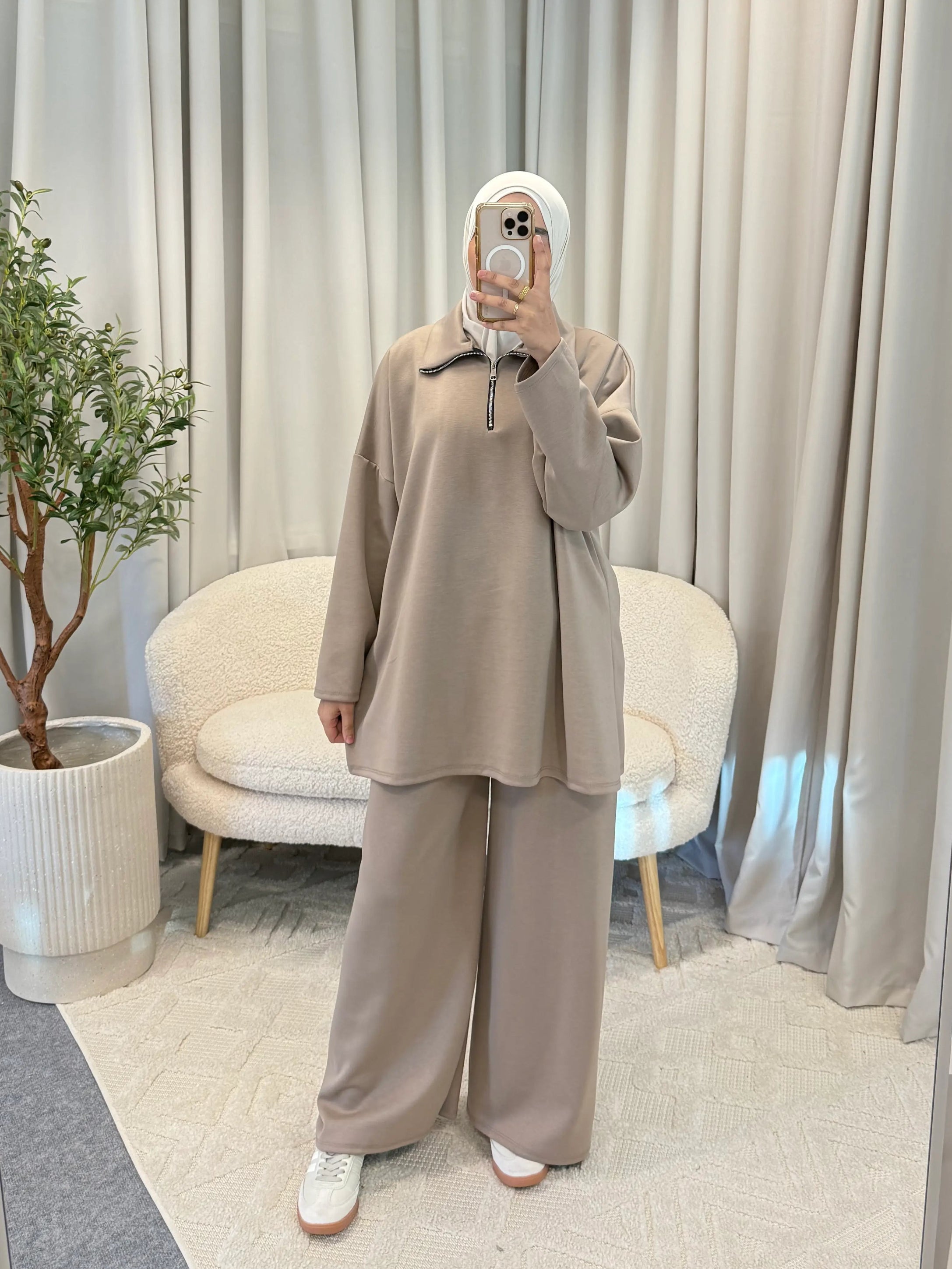 TAHIRA TWINSET TAUPE