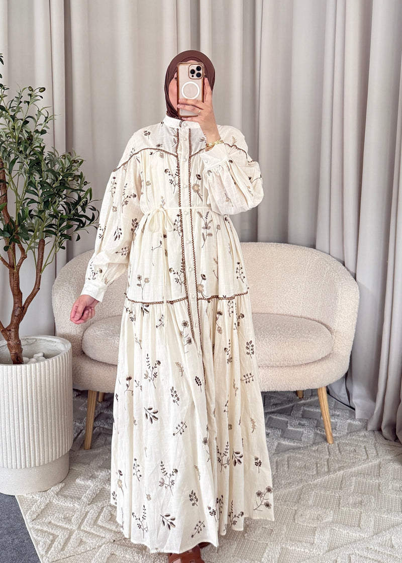 RABIHA DRESS BEIGE