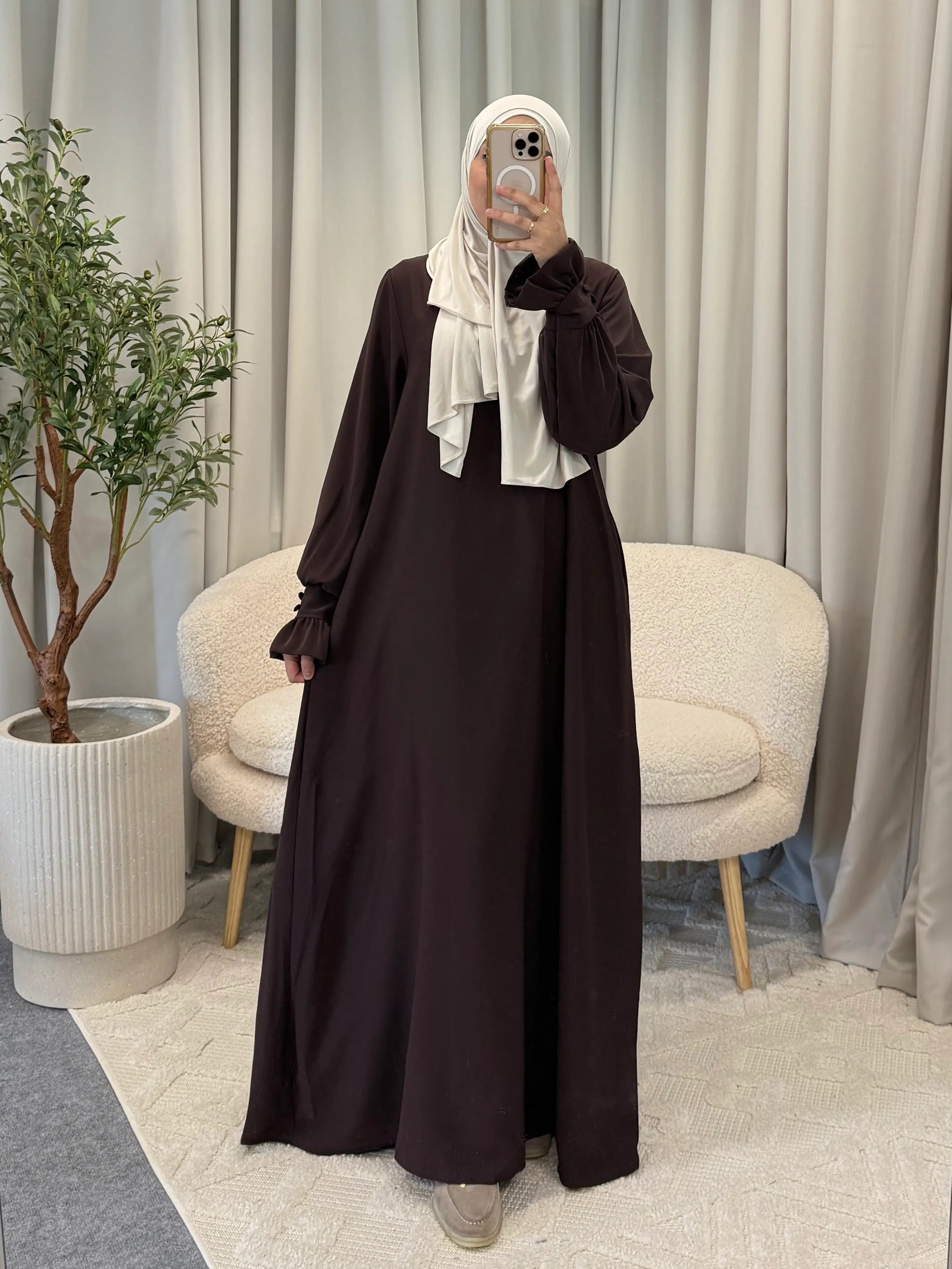 rahma abaya brown