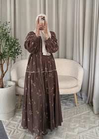 RABIHA DRESS BROWN