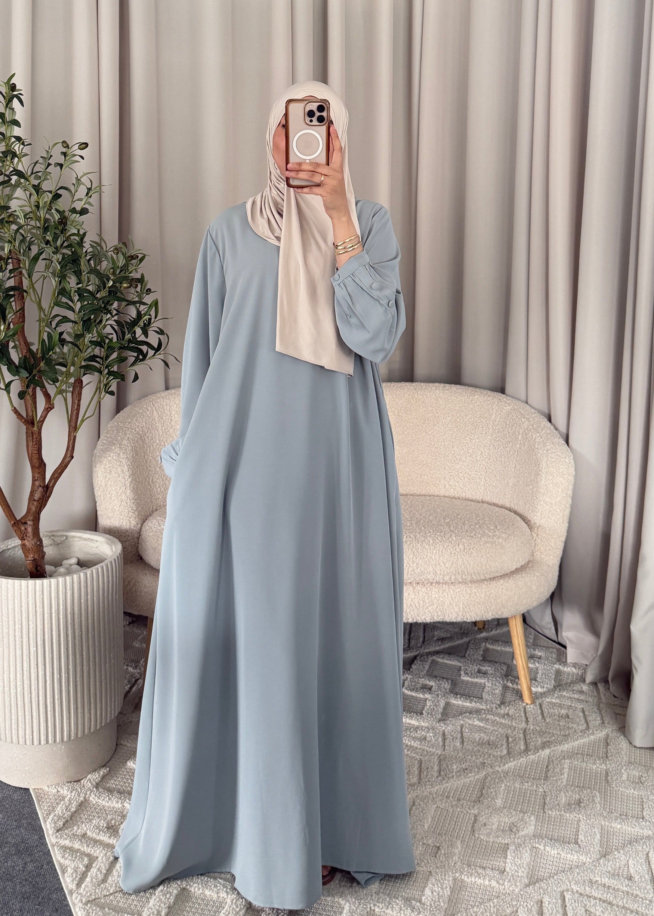AICHA ABAYA BLUE