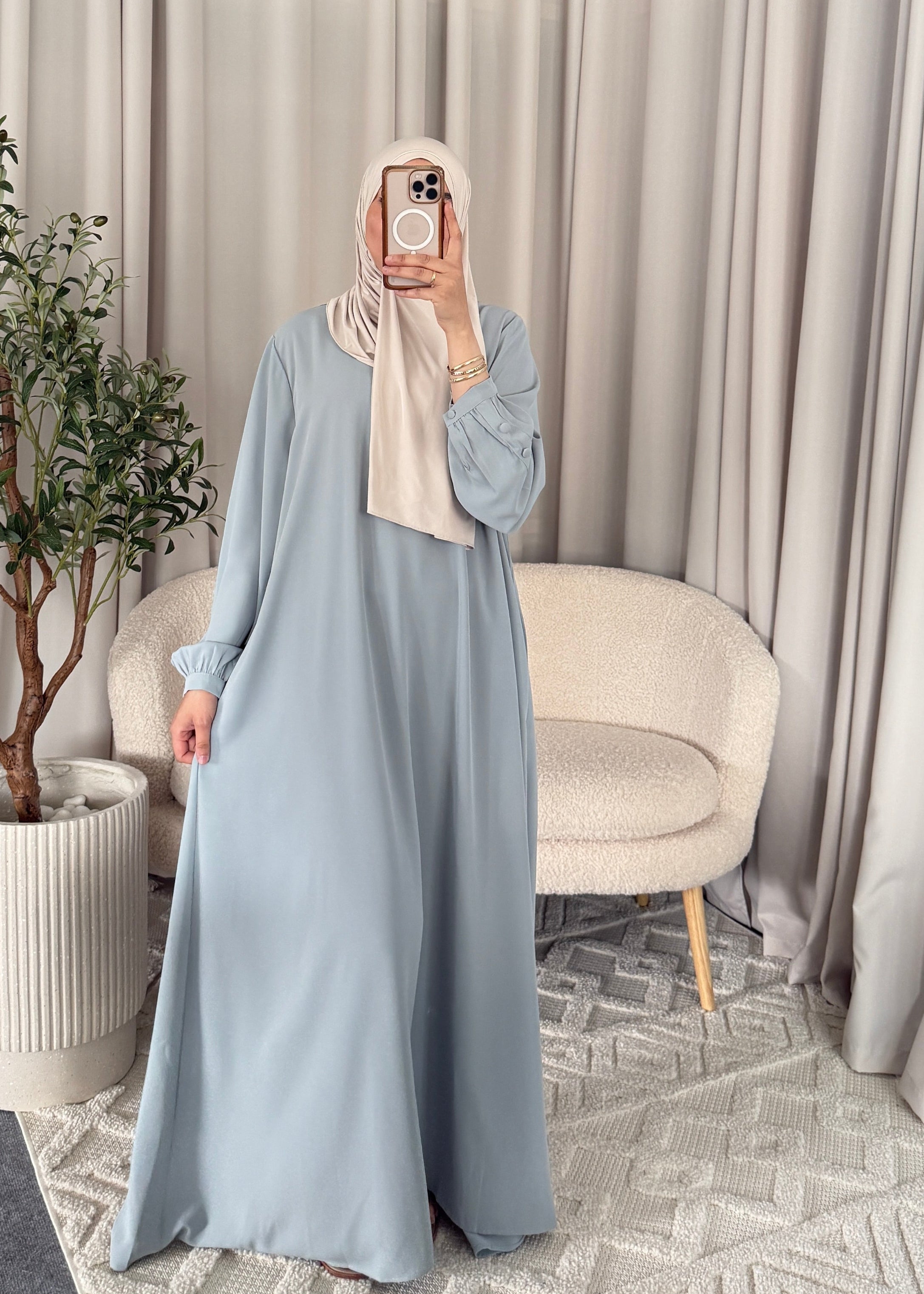 AICHA ABAYA BLUE