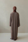 sidrah abaya blush pink achterkant