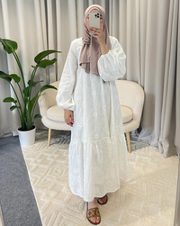 oumaima dress white without belt