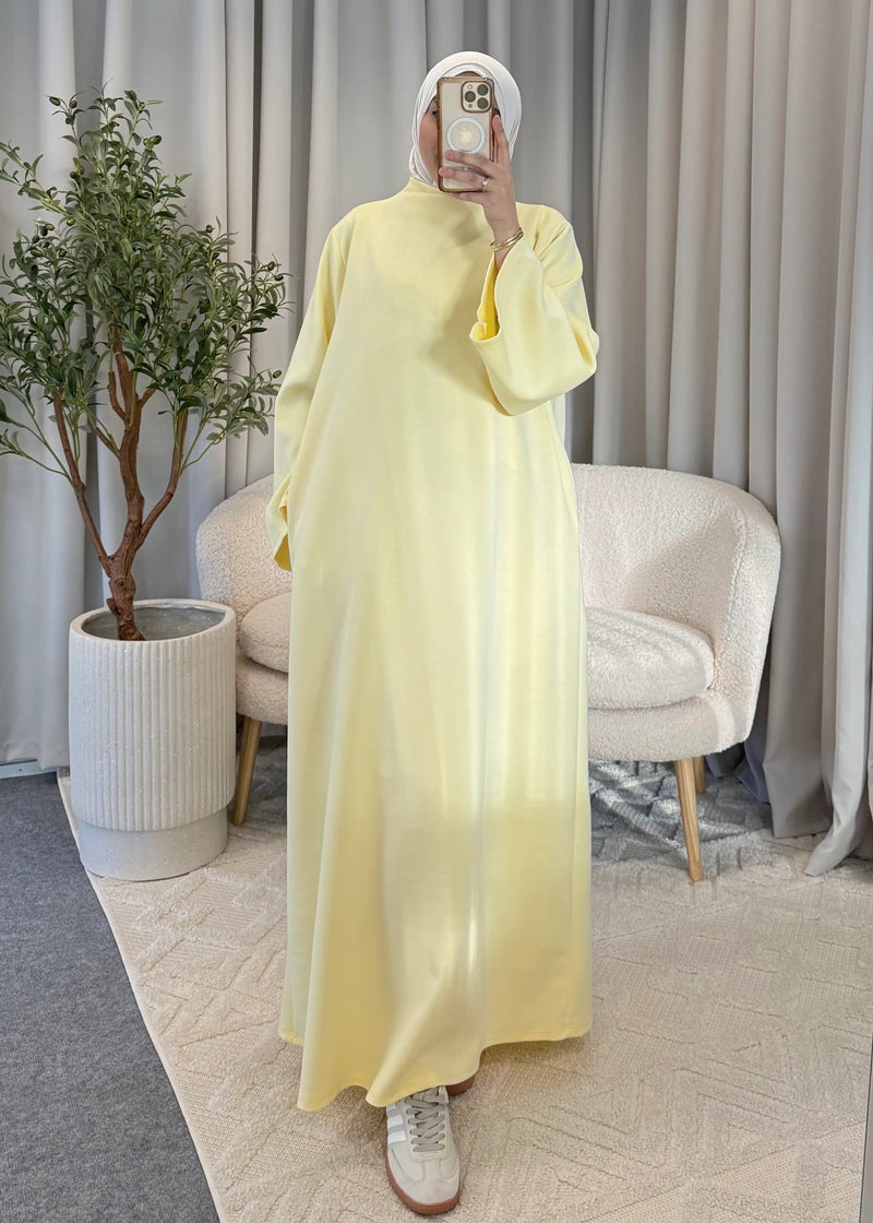 YUMNA ABAYA BUTTER YELLOW 