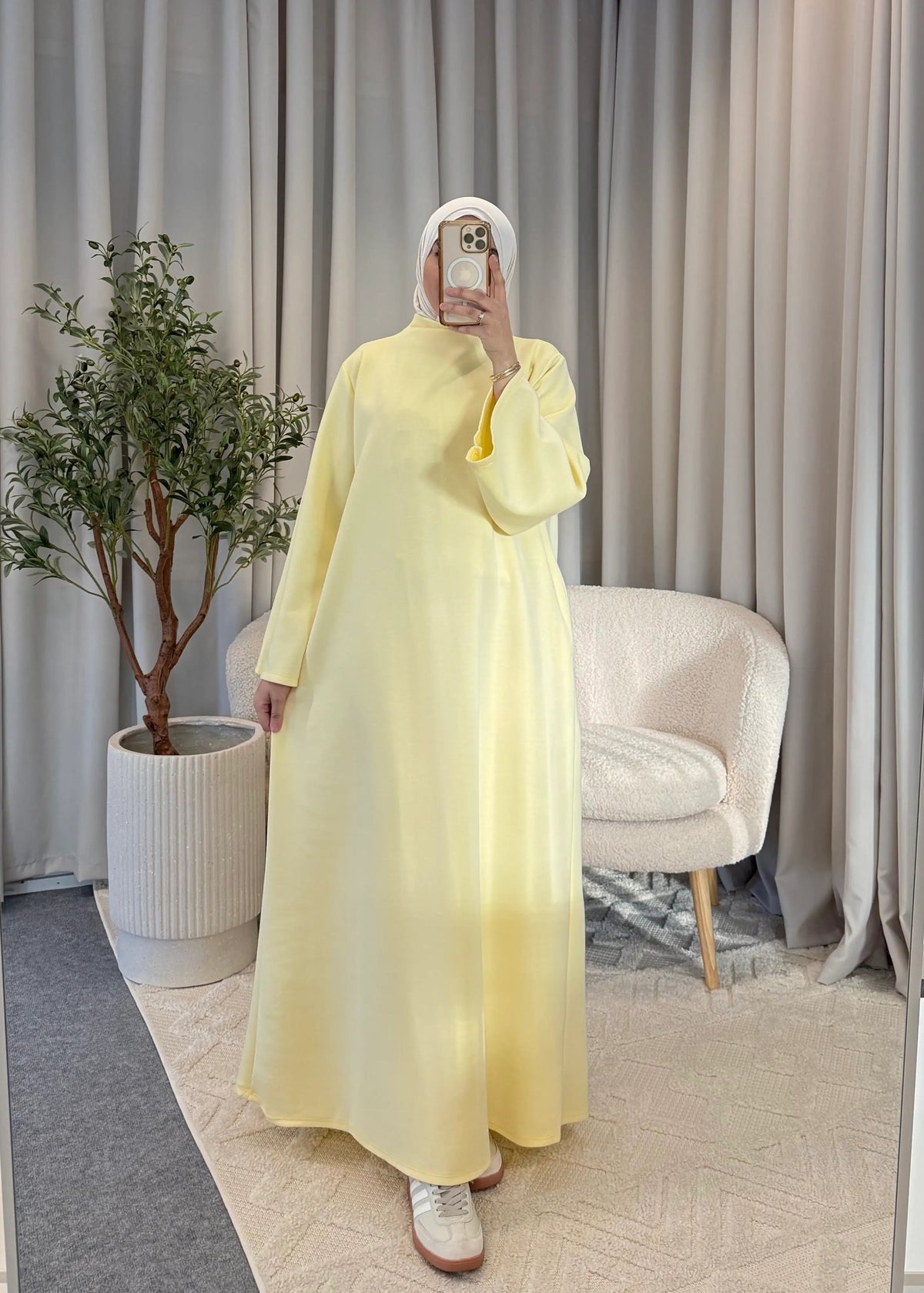 YUMNA ABAYA BUTTER YELLOW