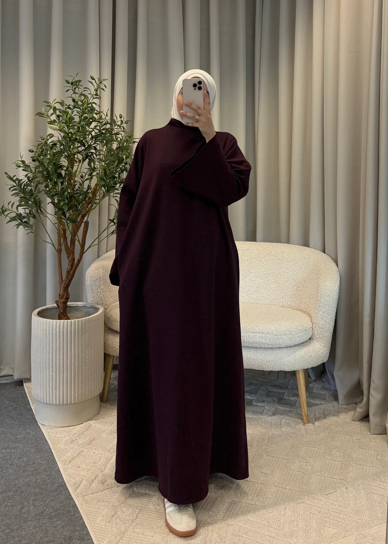 YUMNA ABAYA BORDEAUX