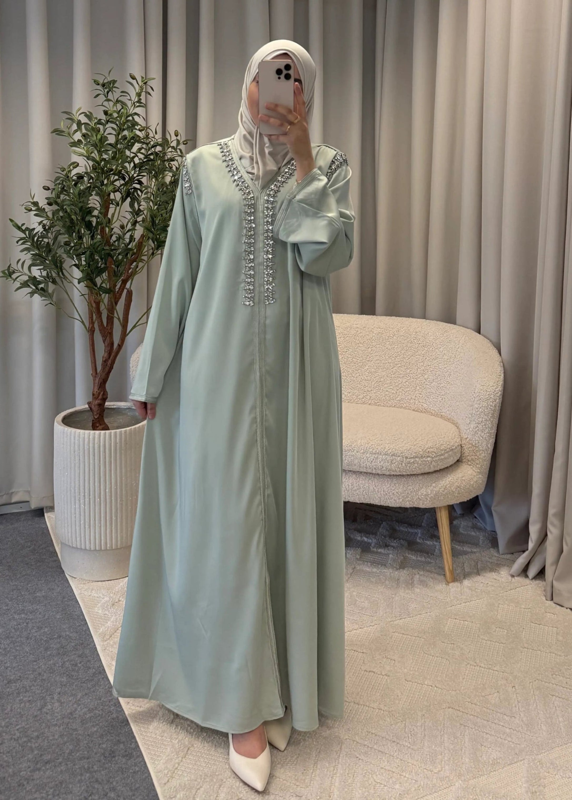 sabrina abaya lightgreen