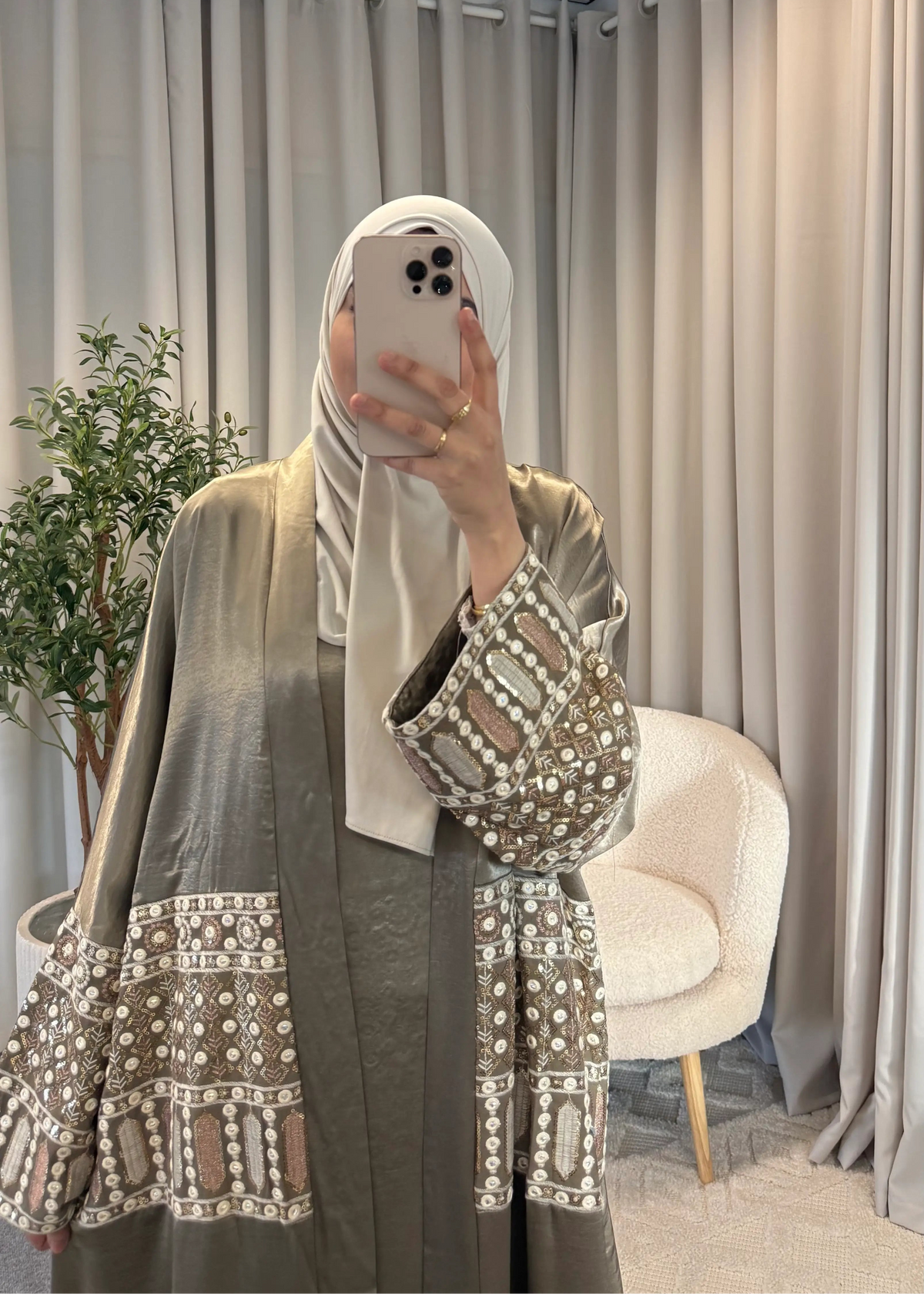 SARAH ABAYA SET OLIVE