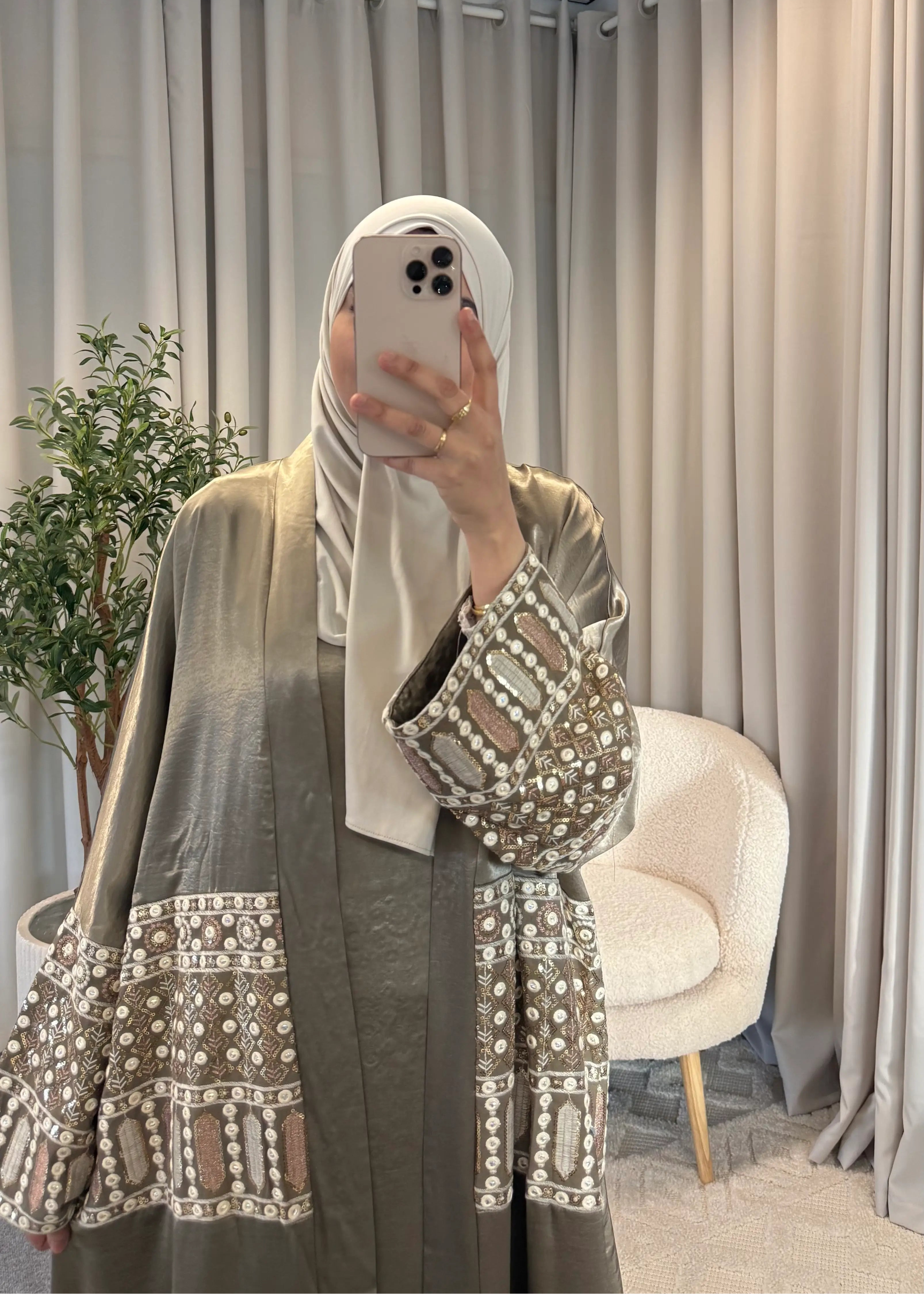 SARAH ABAYA SET OLIVE