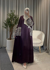 SARAH ABAYA SET PLUM