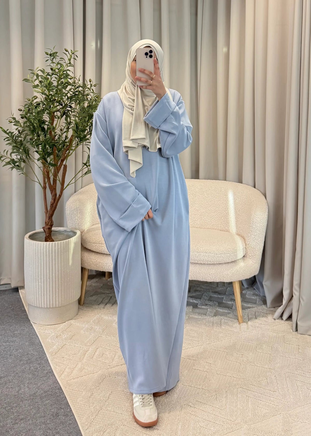 JALILA COMFORT DRESS SKY BLUE