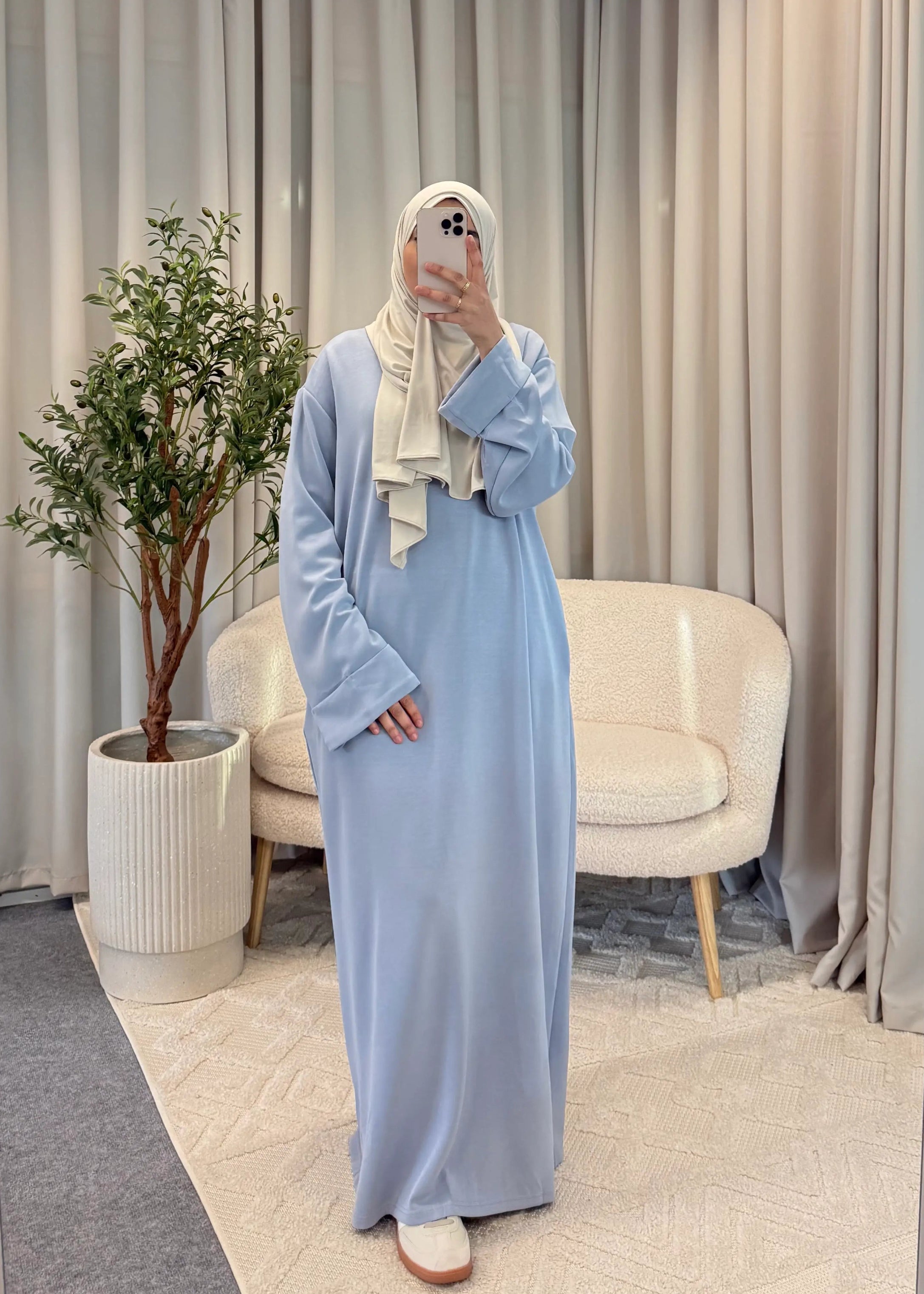 JALILA COMFORT DRESS SKY BLUE