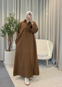 AMIRA LONG BLOUSE BROWN
