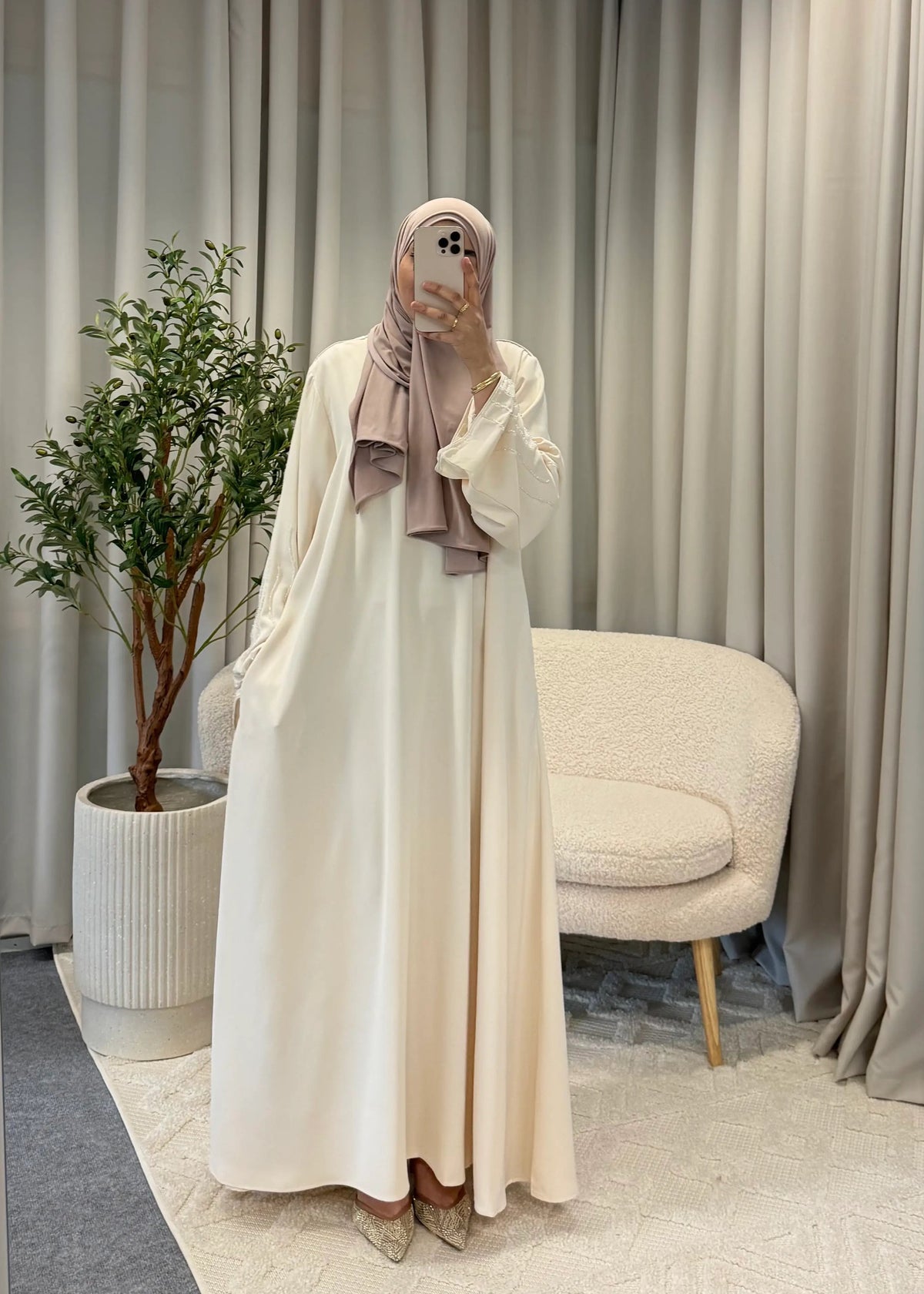 TAYSEER ABAYA CREAM
