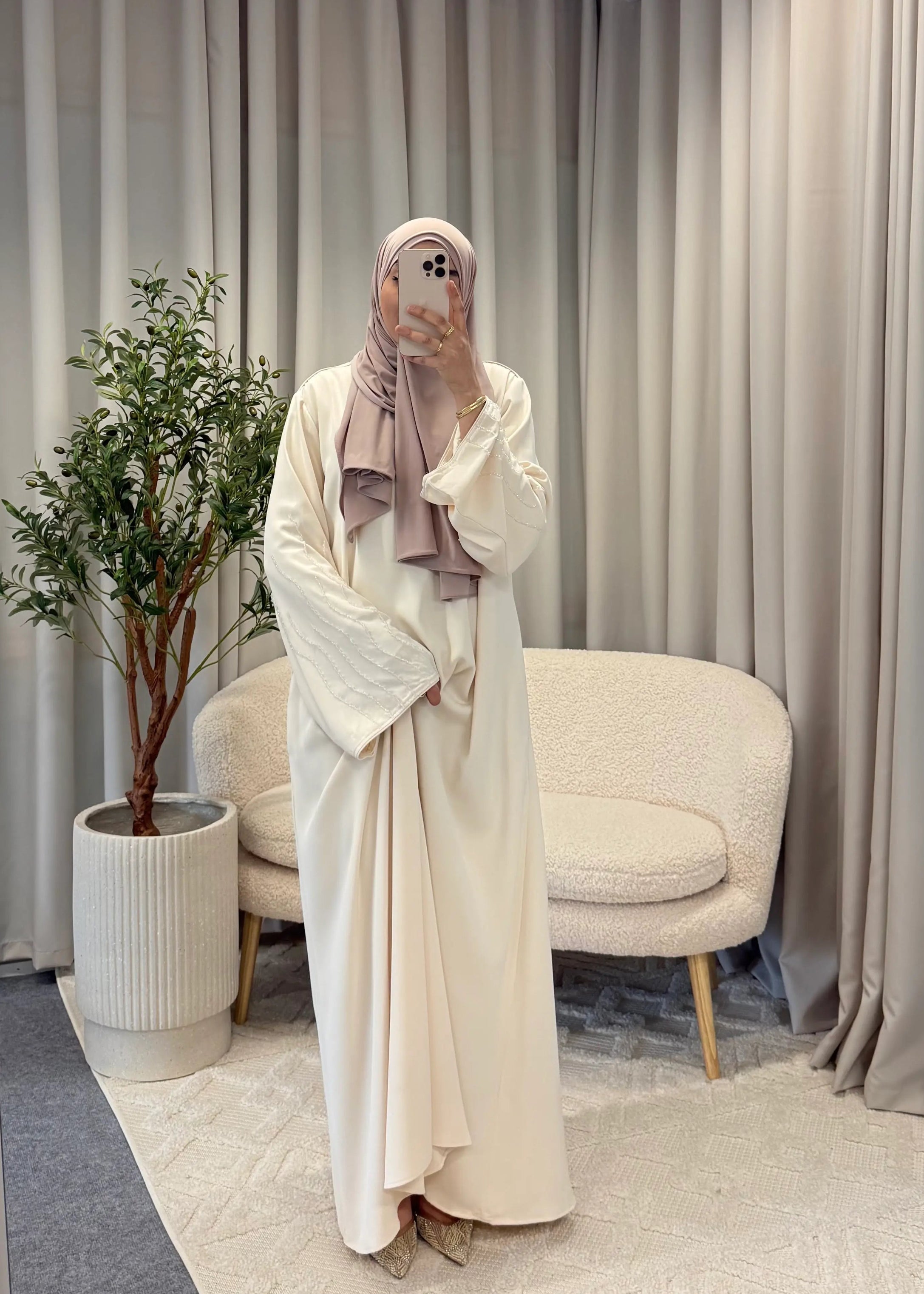 TAYSEER ABAYA CREAM