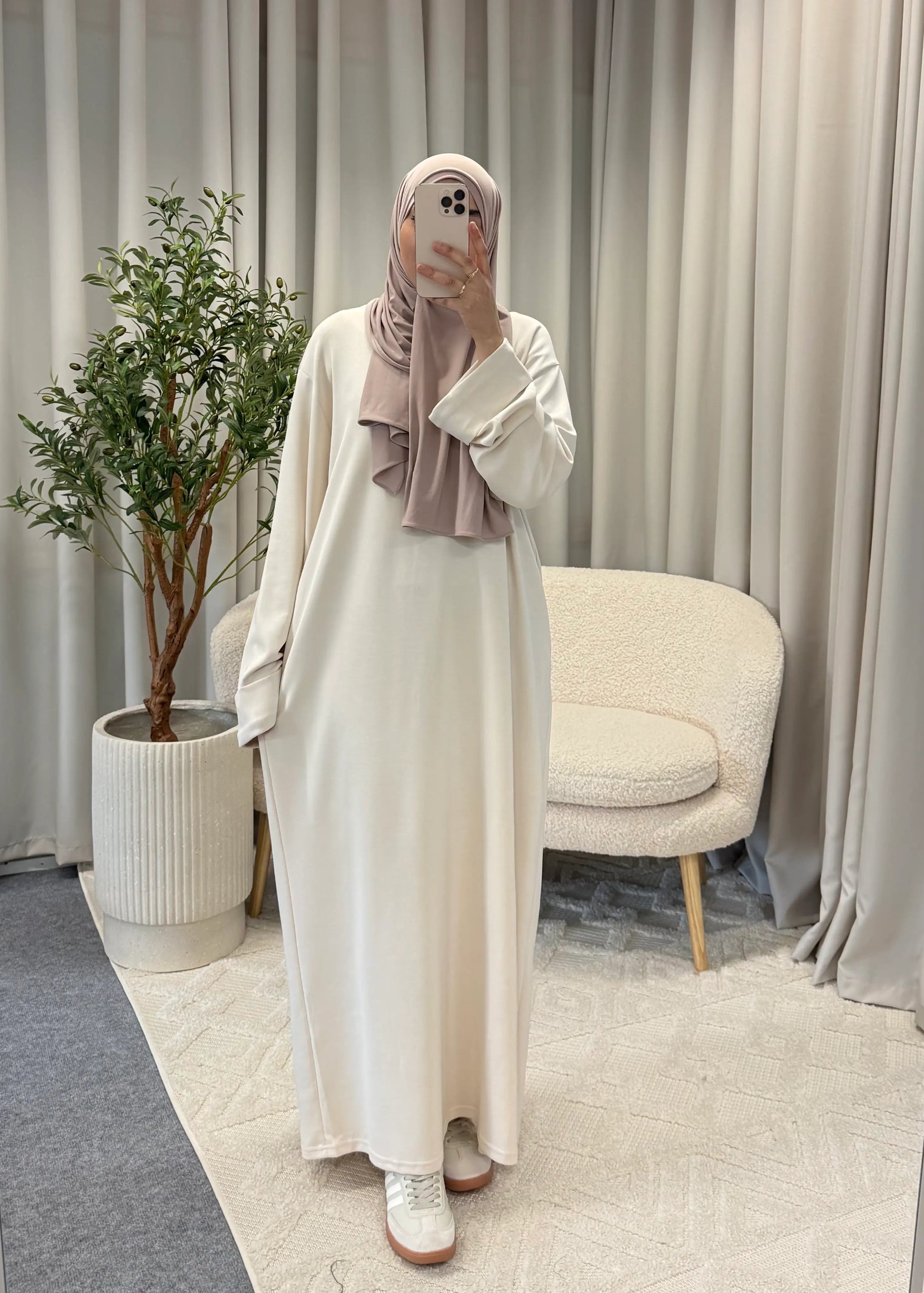 JALILA COMFORT DRESS CREAM