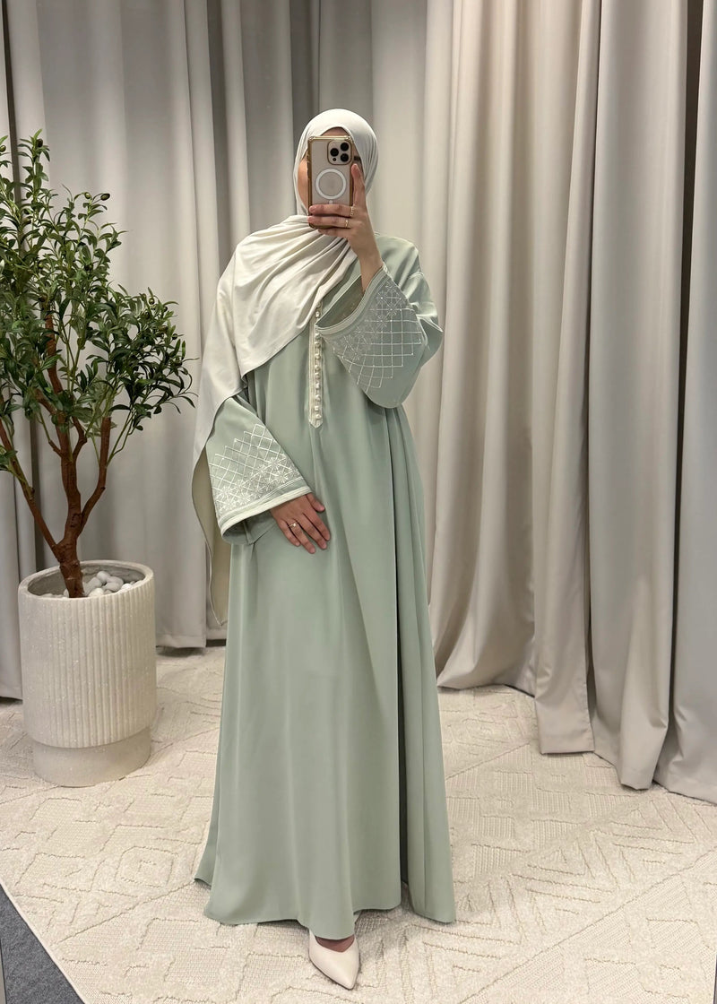 INAYAH SFIFFA ABAYA SPROUT GREEN