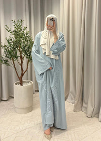 maryam leaf abaya blue vast