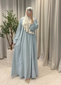 maryam leaf abaya blue