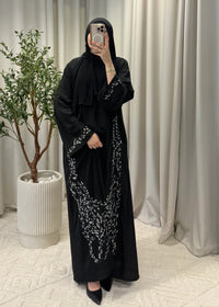 MARYAM LEAF ABAYA BLACK